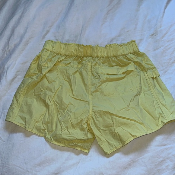 FREE PEOPLE MOVEMENT YELLOW CARGO SHORTS - Picture 3 of 3